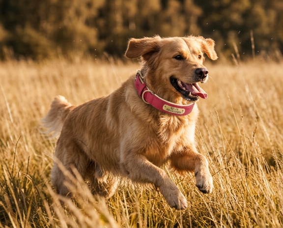 Dog with collar