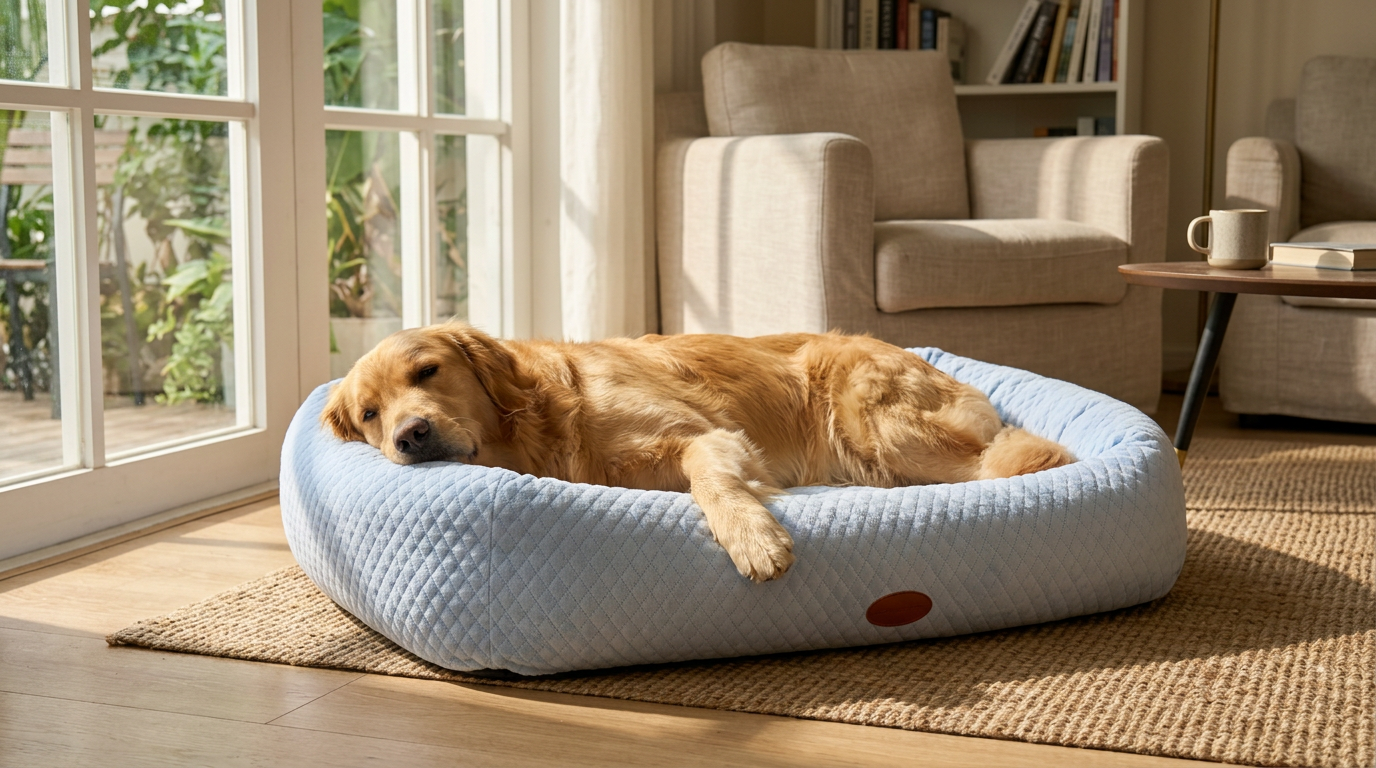 Dog on sofa