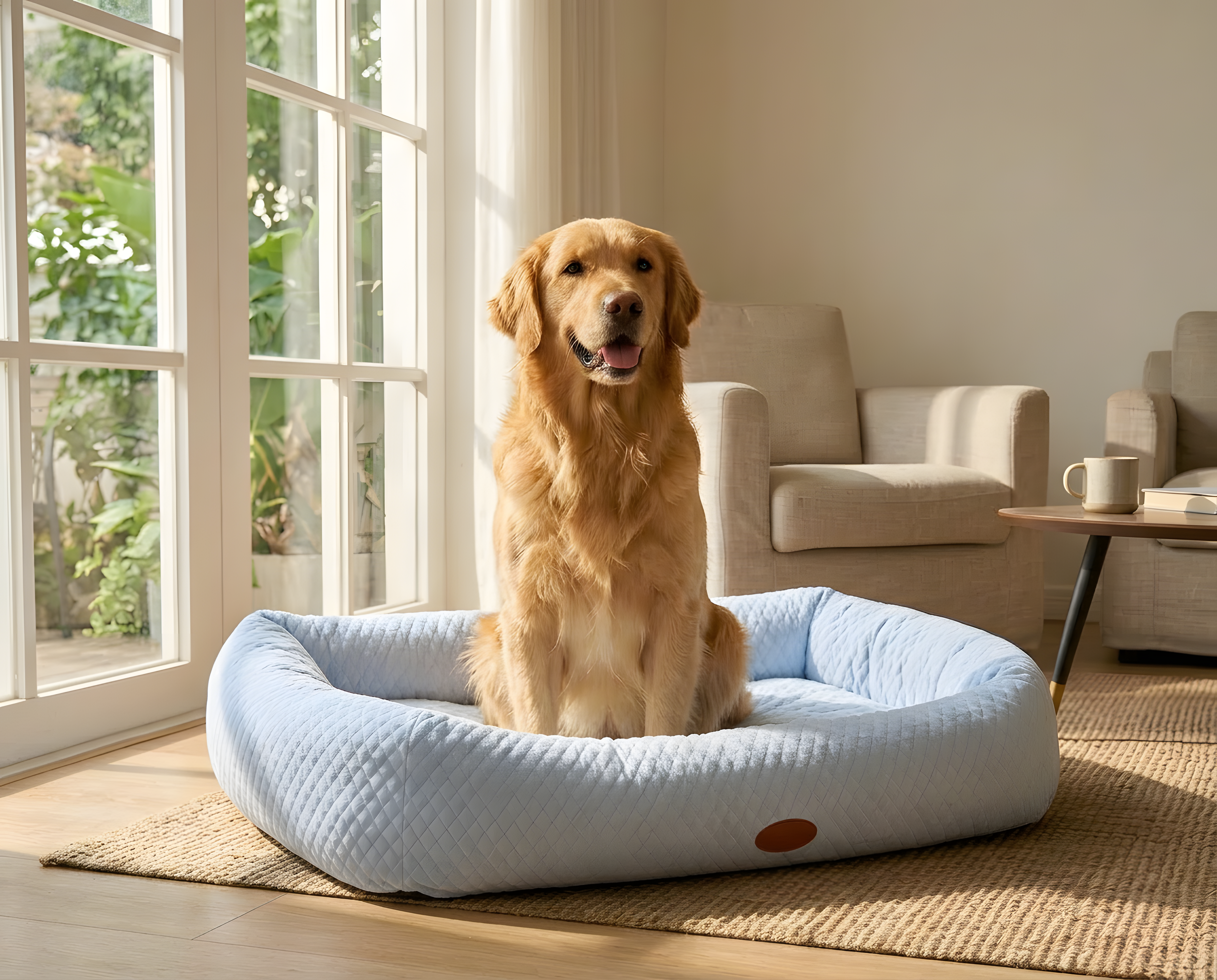 Dog on sofa